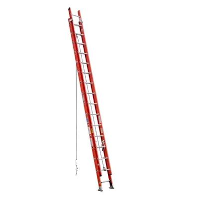 Vestil EXL-32 Fiberglass Extension Ladders with Aluminum Rings