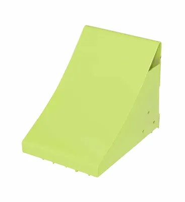 Vestil FAB-11-FYL wheel chock shown from an alternate angle