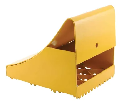 Vestil FAB-11 wheel chock shown from an alternate angle