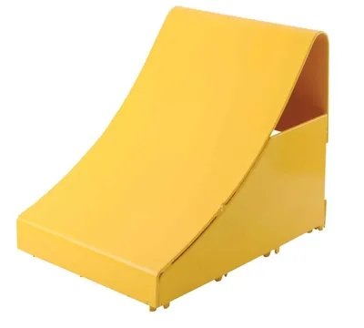 Vestil FAB-11 wheel chock shown from an alternate angle