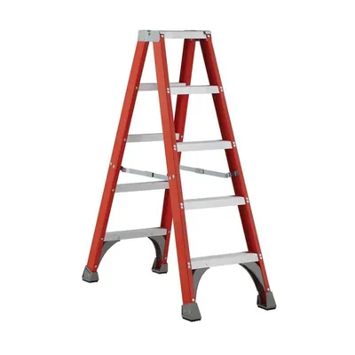 Vestil FBTFL-5 Fiberglass Twin Front Ladder