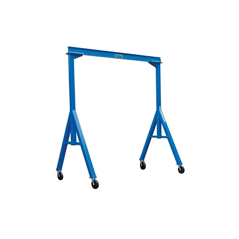 Vestil FHS-2-10 Steel Fixed Gantry Crane with Glass Filled Nylon Casters