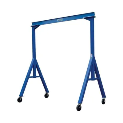 Vestil FHS-4-20 Steel Fixed Gantry Crane with Glass Filled Nylon Casters