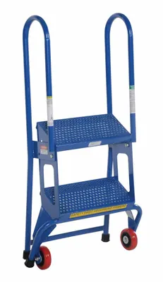 Vestil FLAD-2 rolling ladder shown from an alternate angle