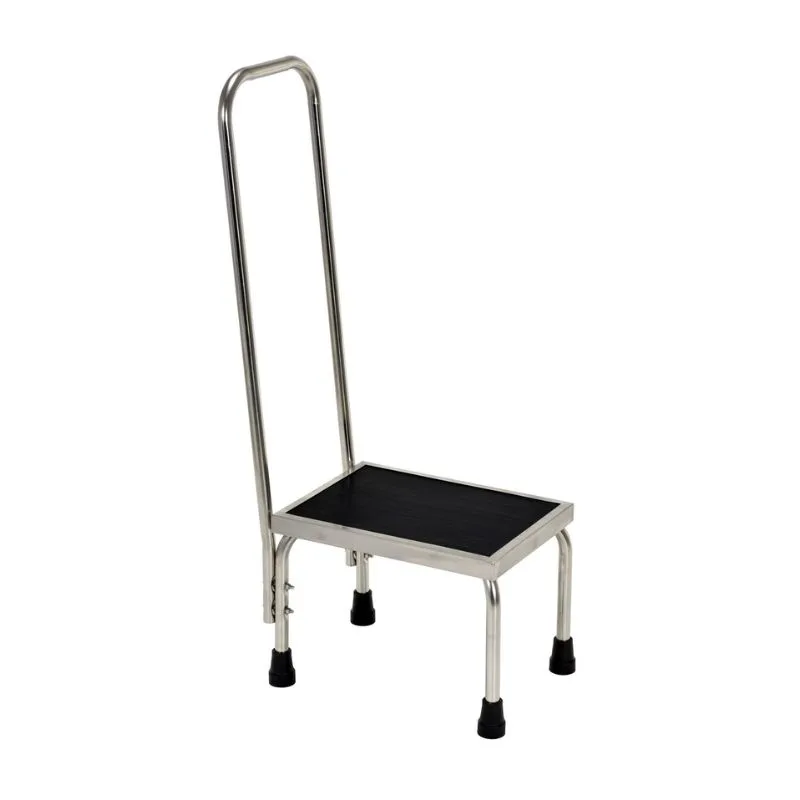 Vestil FT-SS-1HR Stainless Steel Foot Stool with Hand Rail