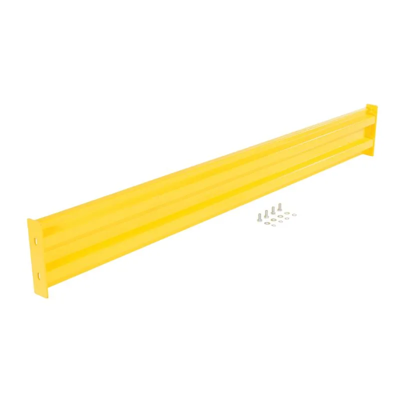 Vestil GR-F2R-BO-10-YL Steel 2 Ribbed Bolt On Style Guard Rail