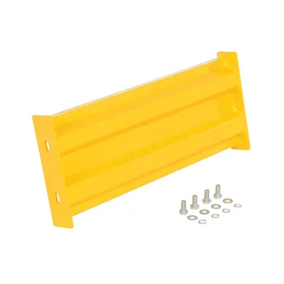 Vestil GR-F2R-BO-2-YL Steel 2 Ribbed Bolt On Style Guard Rail