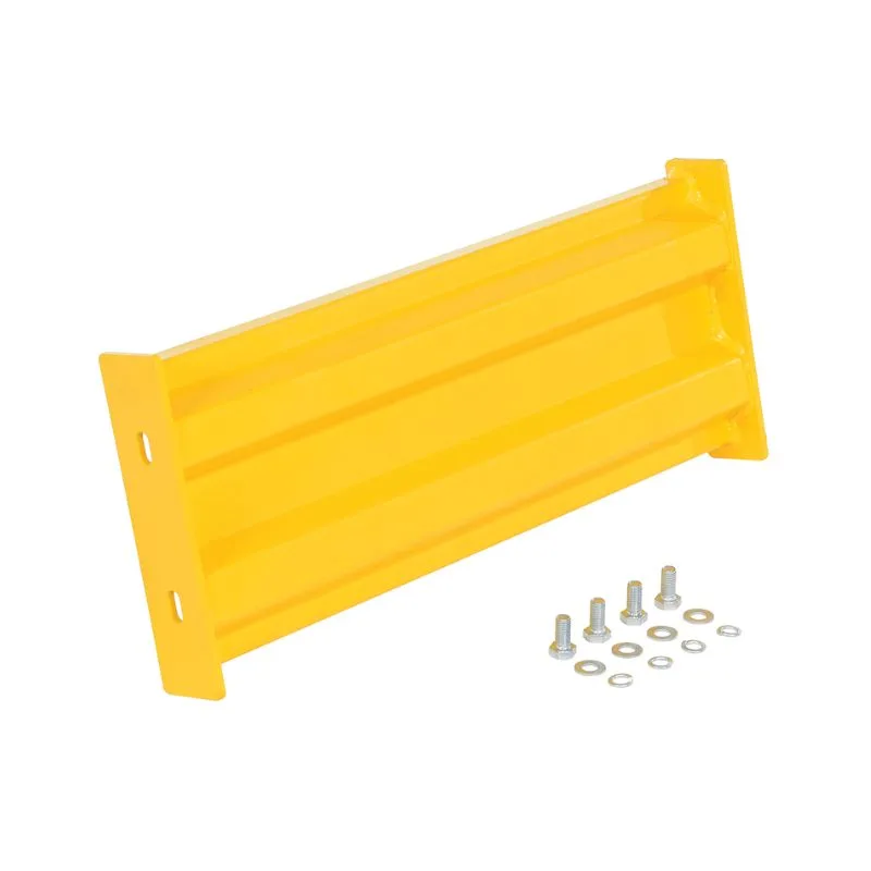Vestil GR-F2R-BO-2-YL Steel 2 Ribbed Bolt On Style Guard Rail