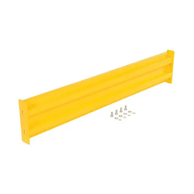 Vestil GR-F2R-BO-5-YL Steel 2 Ribbed Bolt On Style Guard Rail