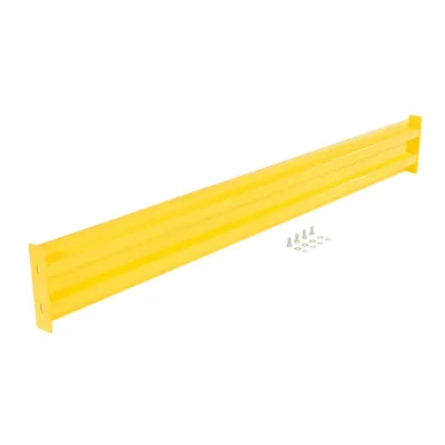 Vestil GR-F2R-BO-9-YL Steel 2 Ribbed Bolt On Style Guard Rail