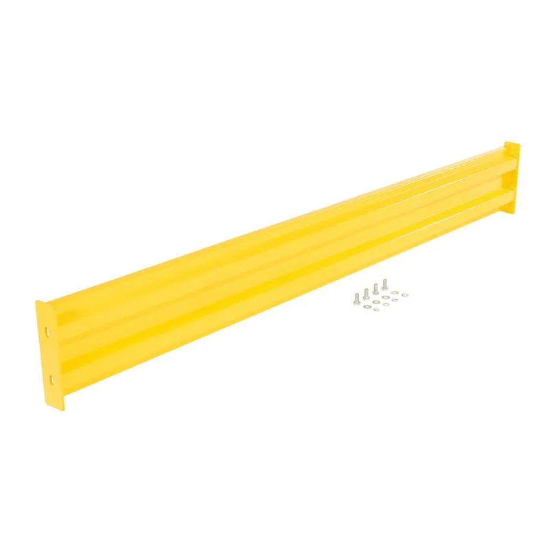 Vestil GR-F2R-BO-9-YL Steel 2 Ribbed Bolt On Style Guard Rail