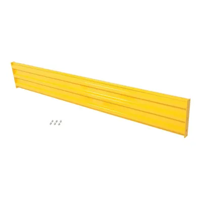 Vestil GR-F3R-BO-10-YL Steel 3 Ribbed Bolt On Style Guard Rail