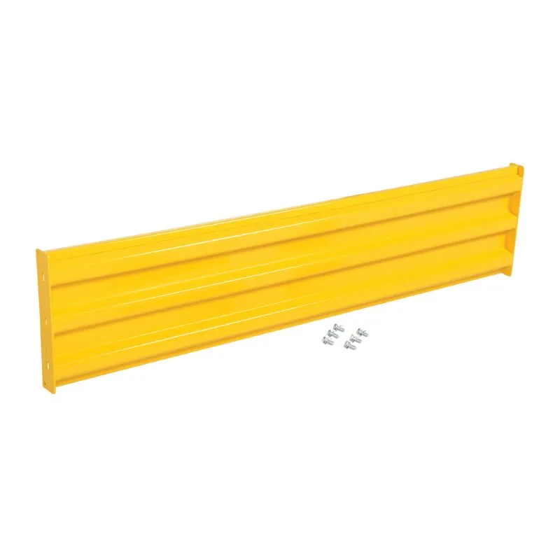 Vestil GR-F3R-BO-7-YL Steel 3 Ribbed Bolt On Style Guard Rail