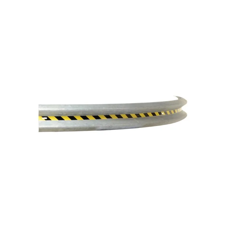 Vestil GR-H2R-CRV-BO-12-HDG Galvanized Steel Curved Guard Rail