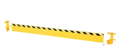 Vestil GR-STC8-DI-8-YL Steel Channel Guard Rail with Bracket 1