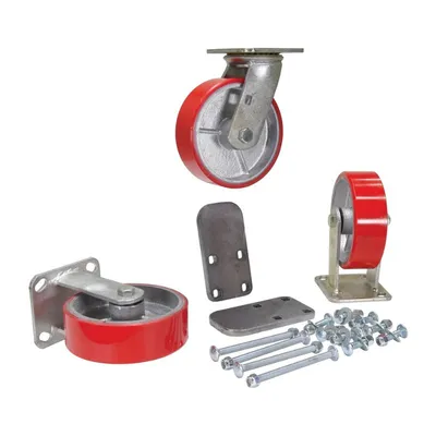 Vestil H-CK3-PU6-2 Poly-On-Steel Caster Kit
