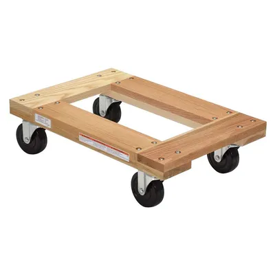 Vestil HDOF-1624-12-NM Hardwood Open Deck Dolly with Non Marking Casters