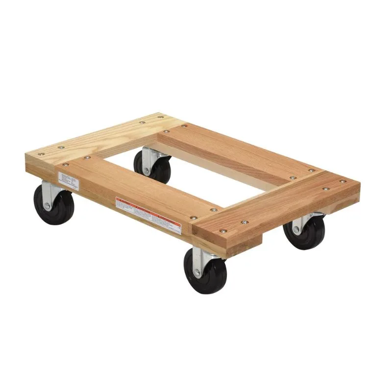 Vestil HDOF-1624-12-NM Hardwood Open Deck Dolly with Non Marking Casters