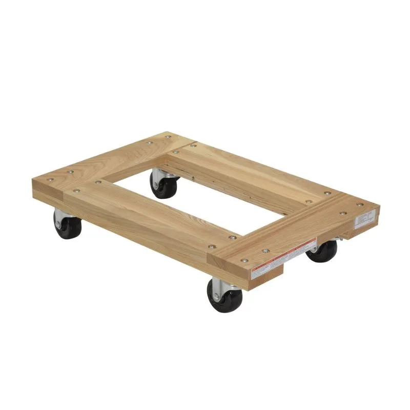Vestil HDOF-1624-9-NM Hardwood Open Deck Dolly