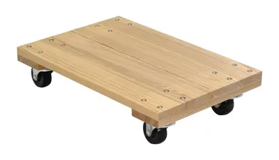 Vestil HDOS-1624-9-NM Hardwood Solid Deck Dolly