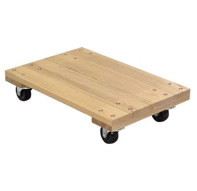 Vestil HDOS-1624-9-NM Hardwood Solid Deck Dolly