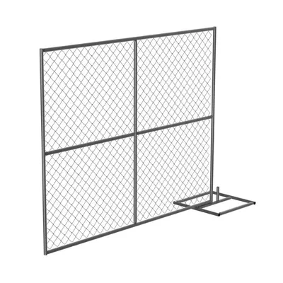 Vestil HRAIL-A-9072 Galvanized Steel Construction Safety Barrier Add On Unit