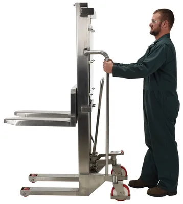 Vestil HYD-10-DA-SS Stainless Steel Portable Hand Pump Hefti-Lift 4