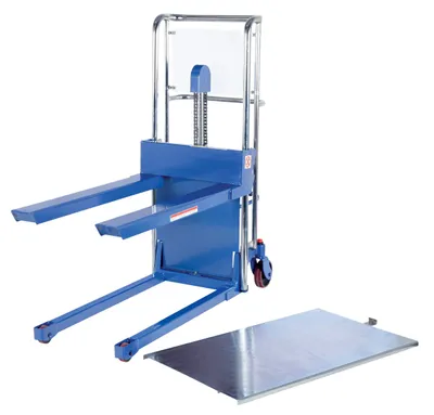 Vestil HYD-5-EP pallet stacker shown from an alternate angle