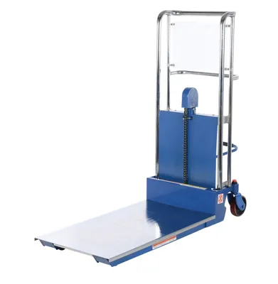 Vestil HYD-5-EP pallet stacker shown from an alternate angle