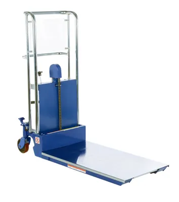 Vestil HYD-5-EP pallet stacker shown from an alternate angle