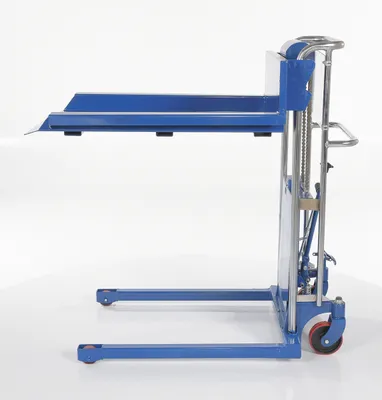 Vestil HYD-5-LP roll lifters and transporter shown from an alternate angle