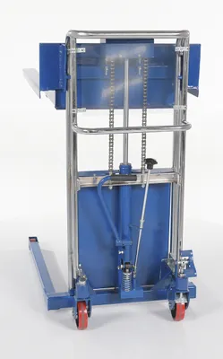 Vestil HYD-5-LP roll lifters and transporter shown from an alternate angle