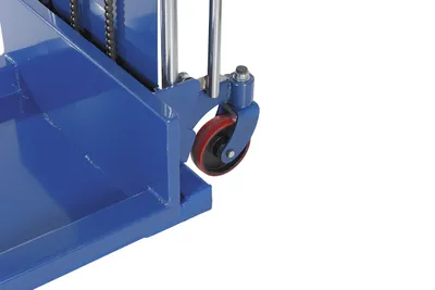 Vestil HYD-5-LP roll lifters and transporter shown from an alternate angle