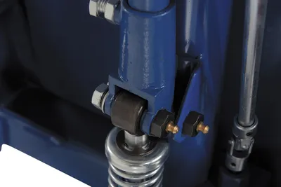 Vestil HYD-5-LP roll lifters and transporter shown from an alternate angle