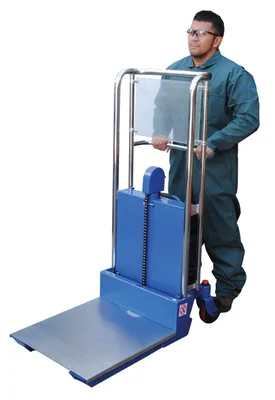 Vestil HYD-5 pallet stacker shown from an alternate angle