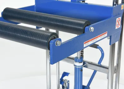 Vestil HYD-RR-35 roll lifters and transporter shown from an alternate angle