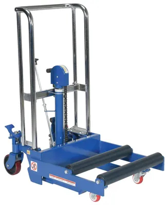 Vestil HYD-RR-35 roll lifters and transporter shown from an alternate angle