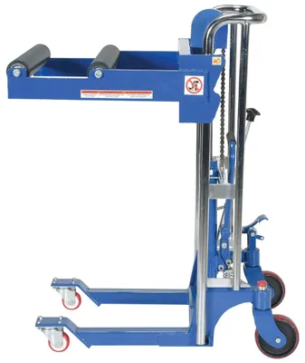 Vestil HYD-RR-35 roll lifters and transporter shown from an alternate angle