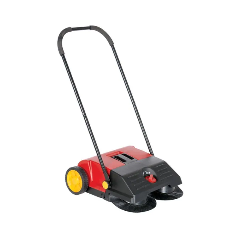 Vestil JAN-SM PlasticSteel Small Gear Driven Manual Brush Sweeper 6 Gallon Capacity