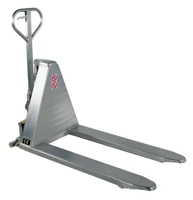 Vestil L-270-HD-SS pallet jack shown from an alternate angle