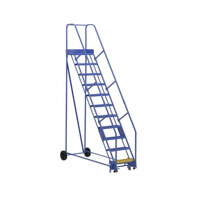 Vestil LAD-11-14-G-EZ Steel Rolling Warehouse Ladder