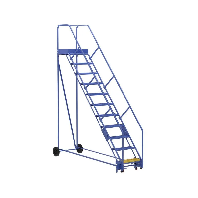 Vestil LAD-11-21-G-EZ Steel Rolling Warehouse Ladder