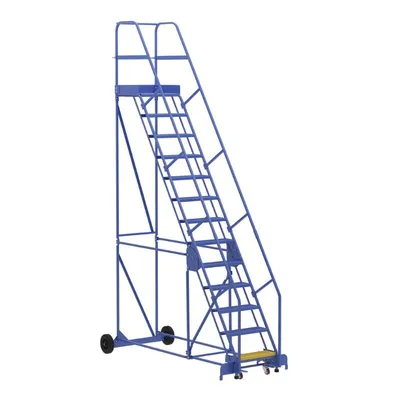 Vestil LAD-13-21-P Steel Rolling Warehouse Ladder