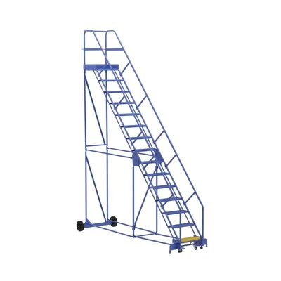 Vestil LAD-15-21-P-EZ Steel Rolling Warehouse Ladder