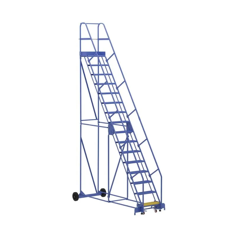 Vestil LAD-16-14-P Steel Rolling Warehouse Ladder