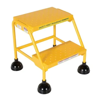 Vestil LAD-2-Y-P Steel Commercial Spring Loaded Ladders