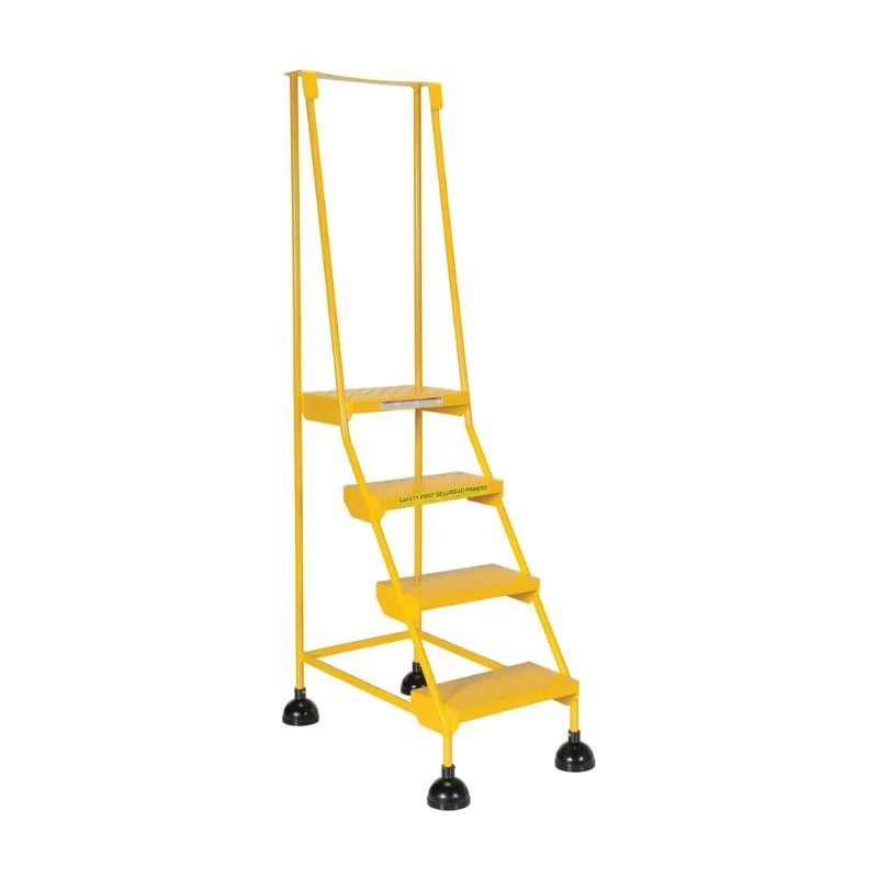Vestil LAD-4-Y-P Steel Commercial Spring Loaded Ladders