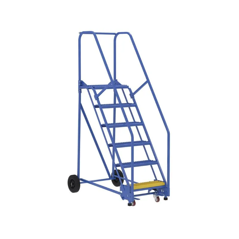 Vestil LAD-6-14-G Steel Rolling Warehouse Ladder