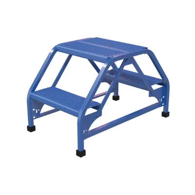 Vestil LAD-DD-18-2-P Steel Double Sided Ladder