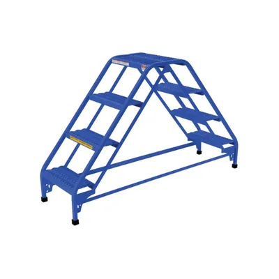 Vestil LAD-DD-18-4-G Steel Double Sided Ladder 4 Grip Strut Step